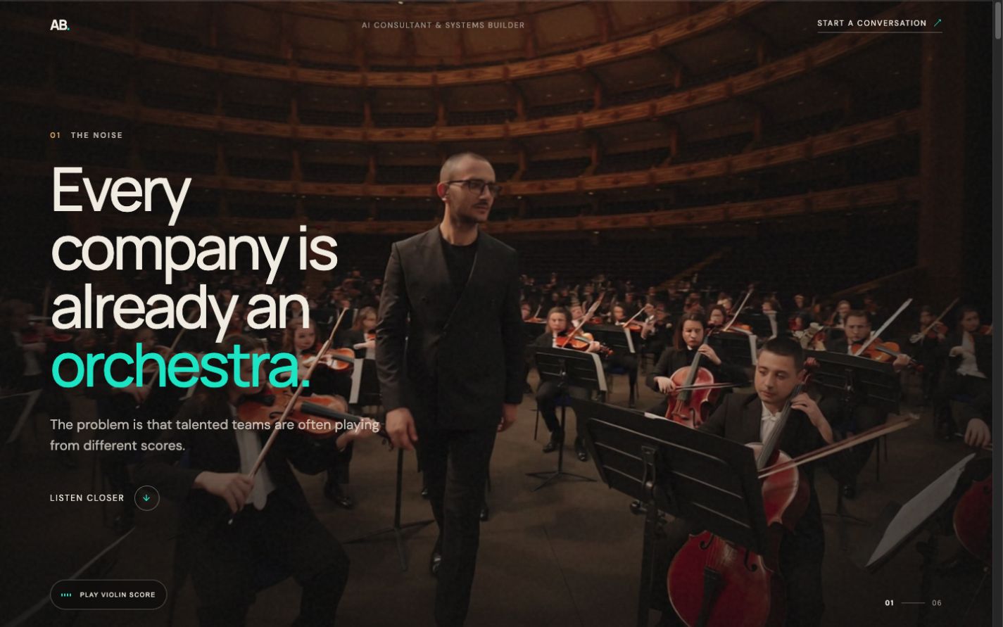 The Company Orchestra interactive website